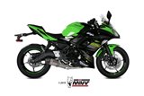 Système Complet 1 En 1 Echappement Mivv Oval Titane Avec Coupelle Carbone Kawasaki Ninja 650 2017 - 2022