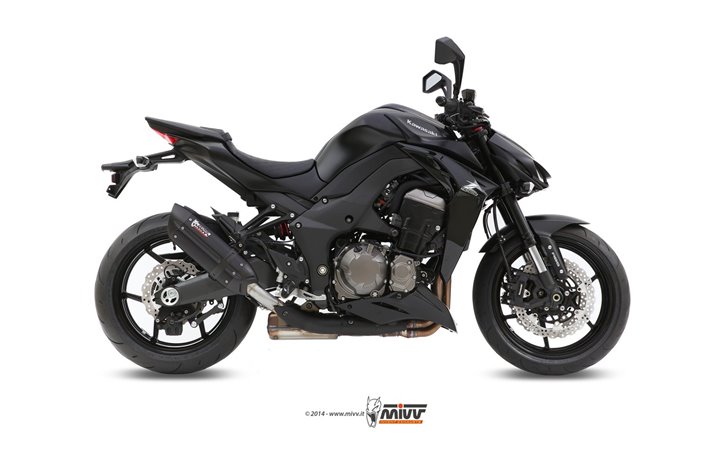 Silencers Exhaust Mivv Suono Black Black Stainless Steel Kawasaki Z 1000 Z 1000 R Edition 2014 - 2020