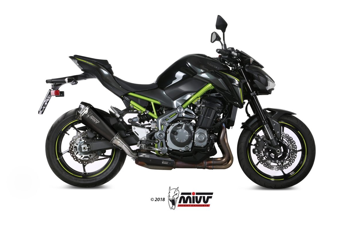 Schalldämpfer Escape Mivv Delta Race Schwarz Schwarz Edelstahl Kawasaki Z900 A2 (3570 Kw) 2017 - 2022