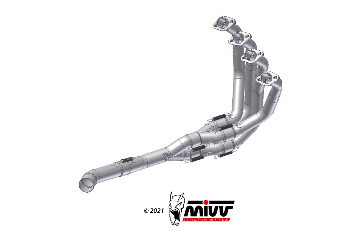 Decatalyst Exhaust Mivv Kawasaki Z900 A2 (3570 Kw) 2017 - 2022