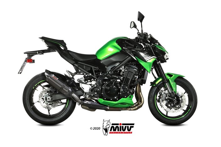 Schalldämpfer Escape Mivv Suono Schwarz Schwarz Edelstahl Kawasaki Z 900 2020 - 2022