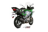 Silencieux Echappement Mivv Ovale Carbone Avec Coupelle Carbone Kawasaki Versys 1000 2019 - 2022