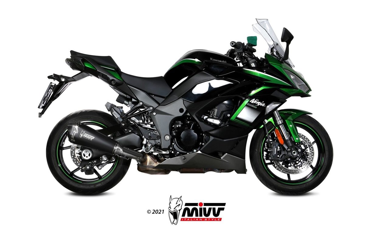 Schalldämpfer Escape Mivv Delta Race Schwarz Schwarz Edelstahl Kawasaki Ninja 1000 Sx Tourer 2020 - 2022