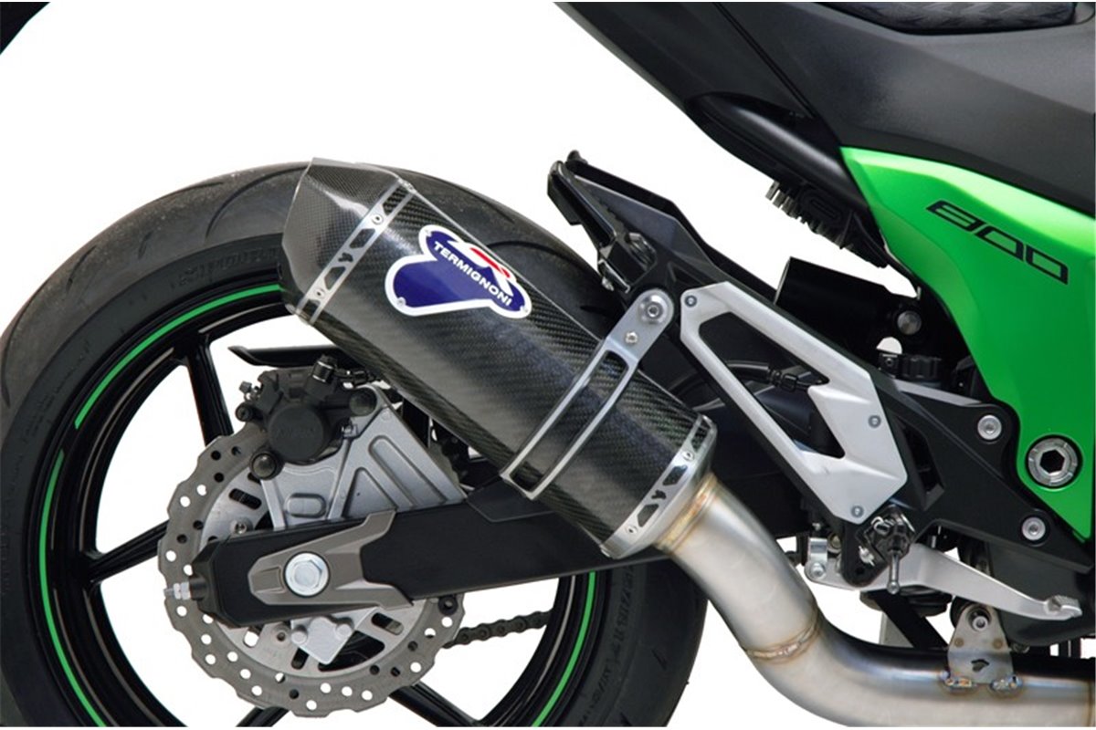 Terminal d'échappement en carbone avec collectionneurs Kawasaki Z 800 2013 2016 K075094CV ThermIgnoni