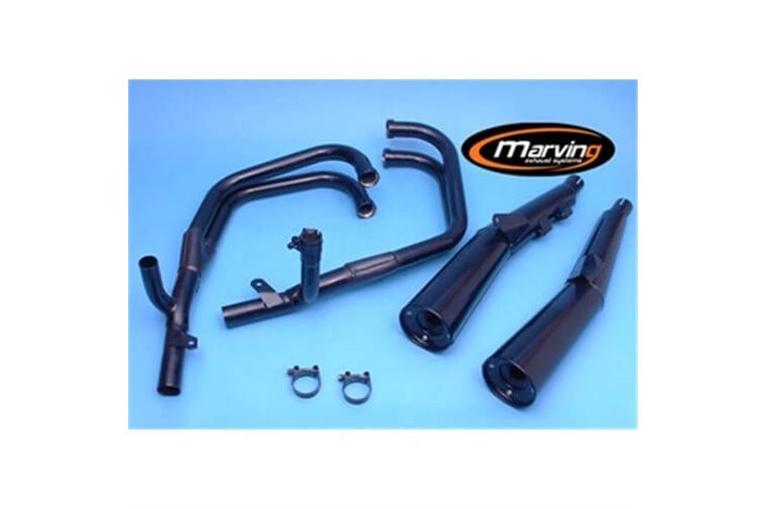 FULL EXHAUST 4 IN 2 APPROVED MARVING KAWASAKI GPZ 900 R ZX900A /1-6 1984-89