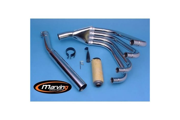 SISTEMA DI SCARICO COMPLETO 4 IN 1 CROMATO MARVING KAWASAKI Z 1000 1977-1978