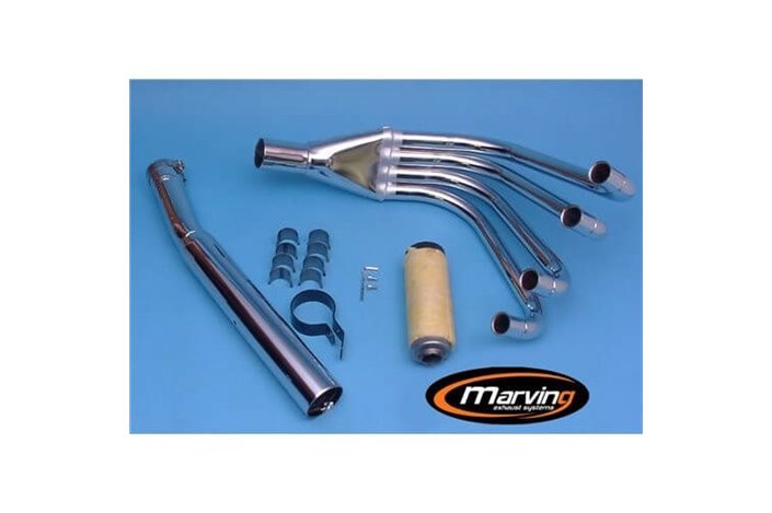 SISTEMA DI SCARICO COMPLETO 4 IN 1 MARVING KAWASAKI Z 650 KZ650BA 1977-78