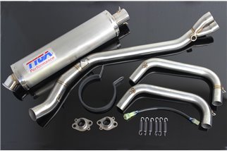 Set pipe, full race with round stainless silencer Tyga Kawasaki Ninja 250R/300R 2013 -