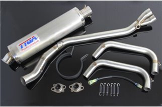 Set pipe, full race with round stainless silencer Tyga Kawasaki Ninja 250R/300R 2013 -