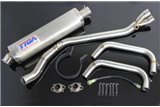 Set pipe, full race with round stainless silencer Tyga Kawasaki Ninja 250R/300R 2013 -