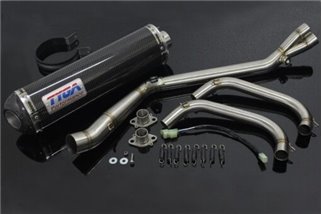 Set, pipe, full race system, oval carbon silencer Tyga Kawasaki Ninja 250R/300R 2013 -