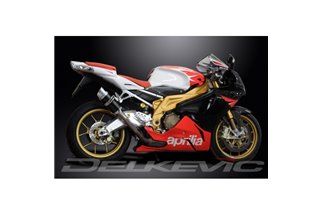 Kit scarico terminale per Aprilia Rsv1000 R Factory 04-10 200mm Tondo Carbonio