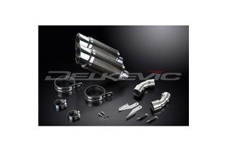 Schalldämpfer-Auspuff-Set für Ducati Monster 696 2008–2014, 200 mm rund, Carbon