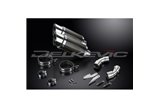 Schalldämpfer-Auspuff-Set für Ducati Monster 696 2008–2014, 200 mm rund, Carbon