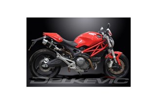 Schalldämpfer-Auspuff-Set für Ducati Monster 696 2008–2014, 200 mm rund, Carbon