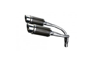 Schalldämpfer-Auspuffset für Honda Cb900F Hornet 01-09 Hi Lev 200 mm rund aus Carbon