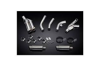 Exhaust kit for Kawasaki Zx10R 2006-2007 De-Cat 200mm Round Stainless Steel