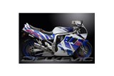 Exhaust kit for Suzuki Gsxr1100 KLMN 1989-93 200mm Round Stainless Steel