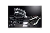 Kit d'échappement silencieux pour Yamaha Xjr1200 1995-1998 225mm Ovale Carbone