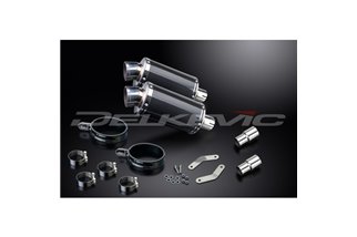 Kit scarico terminale per Triumph Speedtriple R1050 12-16 225mm Ovale Carbon