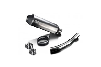 Exhaust silencer kit 343mm x-oval titanium bsau kawasaki zzr1400 2006 2007