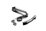 Exhaust silencer kit 343mm x-oval titanium bsau kawasaki zzr1400 2006 2007