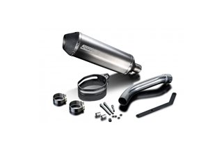 Kit scarico terminale silenziatore 343mm x-ovale titanio bsau honda XL1000 V Varadero 1999 - 2014