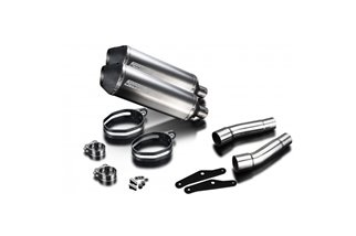 Exhaust silencer kit 343mm x-oval titanium bsau honda vtr1000sp1 2000 2001