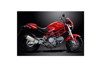 Endschalldämpfer-Kit für Ducati Monster 620-695-800 02-08 343 mm XOvale Titanium Bsau