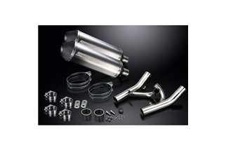 Kit scarico terminale per Yamaha V-Max 1700 09-16 De-Cat 343mm XOvale Titanium Bsau