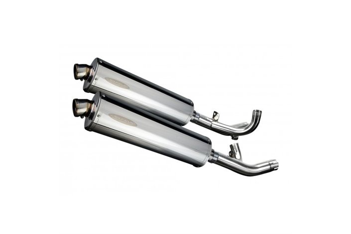 Terminal exhaust kit for Yamaha V-Max 1700 09-16 De-Cat 450mm Oval Stainless Steel Bsau