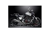 Endschalldämpfer-Kit für Yamaha V-Max 1700 09-16 De-Cat 450 mm Oval Edelstahl Bsau