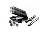 Kit scarico terminale silenziatore 450mm oval carbon bsau triumph legend 900 1998 2001