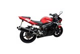 Auspuff-Set, Endschalldämpfer, 450 mm, oval, Carbon, Bsau Suzuki GSX1400 2001 2004