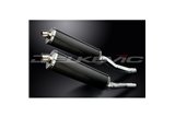 Kit scarico terminale per Yamaha Xj600N Xj600S Diversion 92-04 450mm Terminale Scarico Ovale Carbonio Bsau