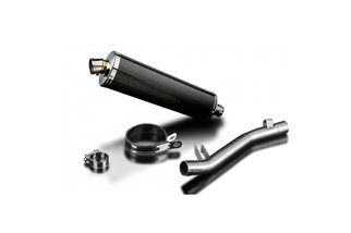 Exhaust terminal silencer kit 450mm oval carbon bsau yamaha fj1200 1991 1996