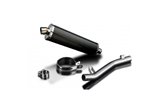 Exhaust terminal silencer kit 450mm oval carbon bsau yamaha fj1200 1991 1996