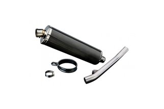 Exhaust terminal silencer kit 450mm oval carbon bsau kawasaki zzr1200 2002 2005