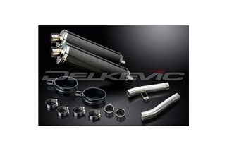 Kit scarico terminale per Kawasaki Zzr1200 Ninja 2002-2005 450mm Ovale Carbon Bsau