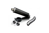 Exhaust terminal silencer kit 450mm oval carbon bsau kawasaki zx-10r ninja 2006 2007