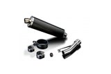 Kit scarico terminale silenziatore 450mm oval carbon bsau triumph speed triple r 1050 2012 2016