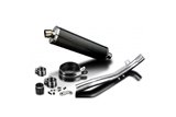 Exhaust terminal silencer kit 450mm oval carbon bsau kawasaki zephyr 1100 1992 1997