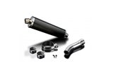 Kit scarico terminale silenziatore 450mm oval carbon bsau yamaha xjr1300 2004 2006