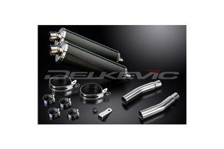 Endschalldämpfer-Kit für Honda CB500T 1975-1976, 450 mm ovaler Carbon-Bsau