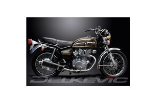 Endschalldämpfer-Kit für Honda CB500T 1975-1976, 450 mm ovaler Carbon-Bsau