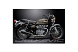 Endschalldämpfer-Kit für Honda CB500T 1975-1976, 450 mm ovaler Carbon-Bsau