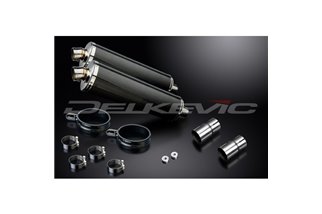 Kit d'échappement pour Kawasaki En500C 1996-2009 450mm Ovale Carbone Bsau