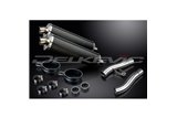 Schalldämpfer-Auspuff-Set für Triumph Trophy 900 1996–2002, 450 mm ovales Carbon-Bsau