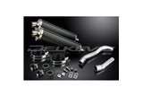 Schalldämpfer-Auspuff-Set für Kawasaki Z1000 2007–2009, 450 mm ovales Carbon-Bsau