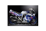 Auspuff-Kit für Suzuki Gsxr1100 KLMN 1989-93 450mm Oval Carbon Bsau